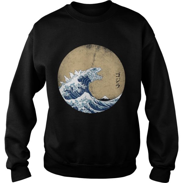 The great wave off Kanagawa Godzilla shirt