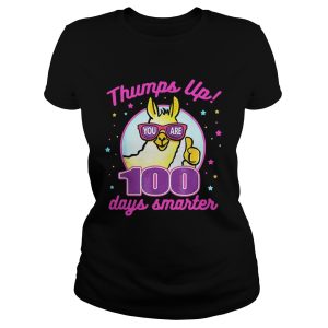 Thumps Up 100 Days Smarter Llama Shirt 1