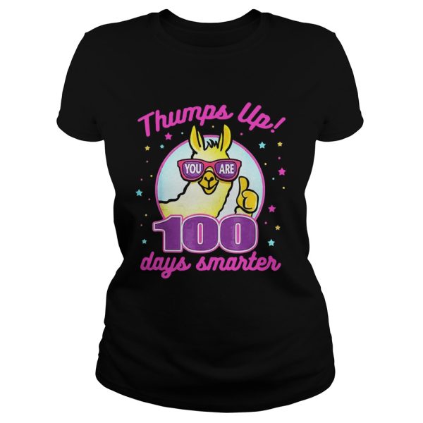 Thumps Up 100 Days Smarter Llama Shirt