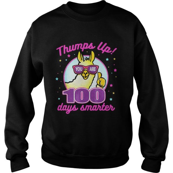 Thumps Up 100 Days Smarter Llama Shirt