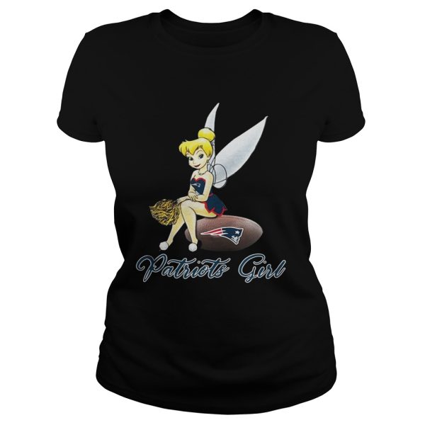 Tinkerbell Sitting Patriots Girl Shirt