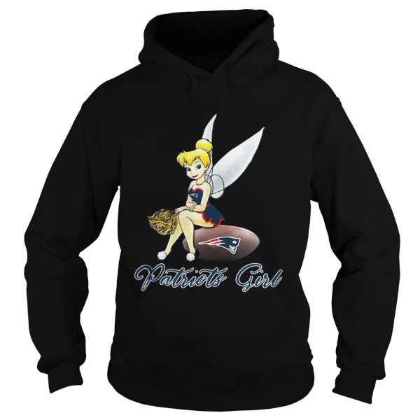 Tinkerbell Sitting Patriots Girl Shirt