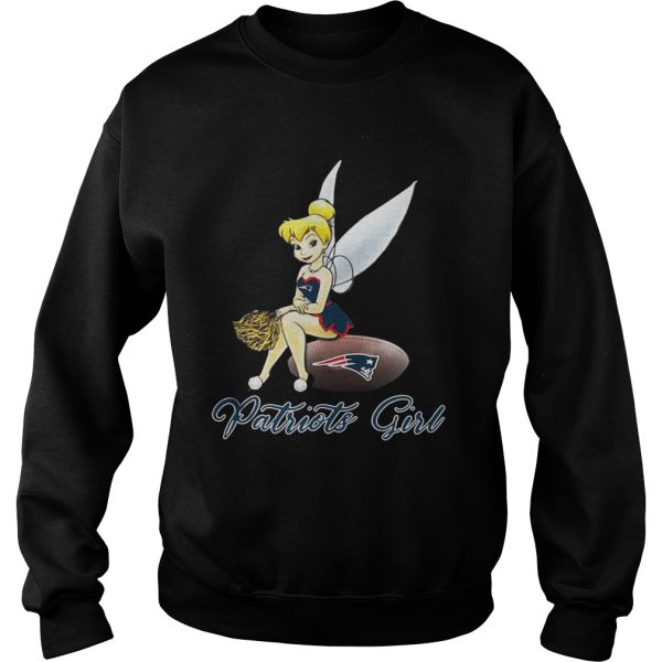 Tinkerbell Sitting Patriots Girl Shirt