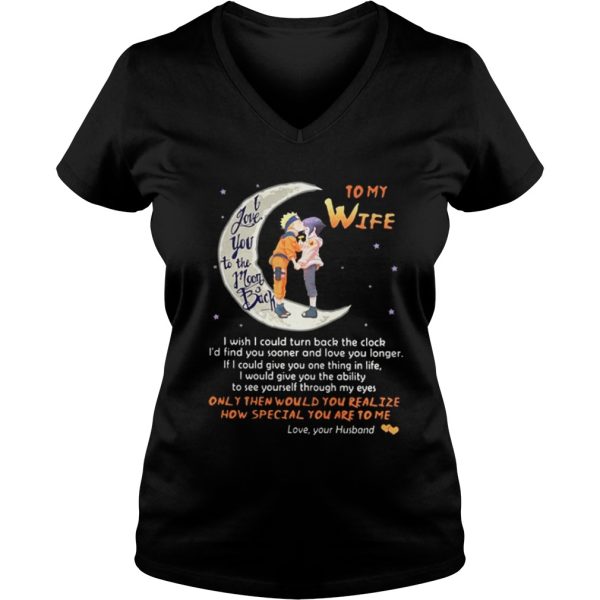 To me wife I love you to the moon back shirt