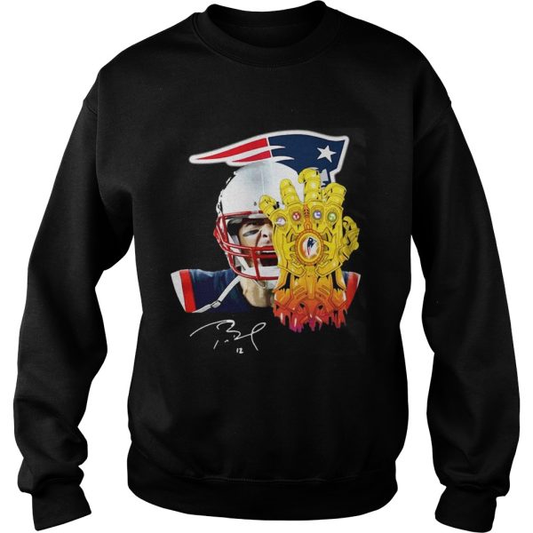 Tom Brady 12 New England Patriots Thanos Shirt