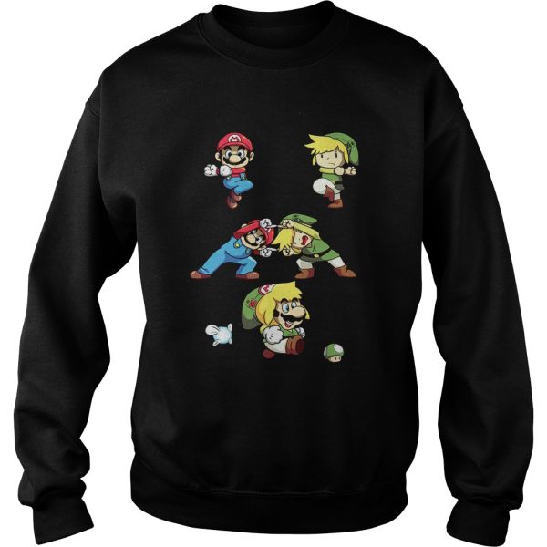 Toon Link Zelda fusion Mario shirt