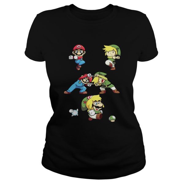 Toon Link Zelda fusion Mario shirt