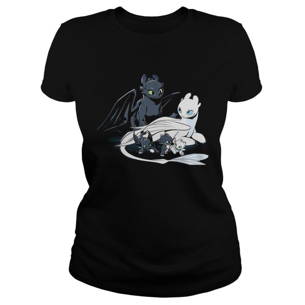 Toothless Light Fury and Night Lights in the Hidden World shirt