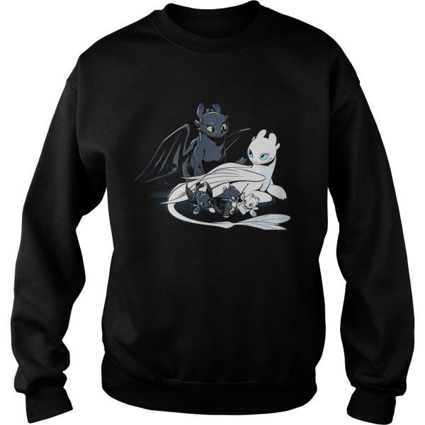 Toothless Light Fury and Night Lights in the Hidden World shirt