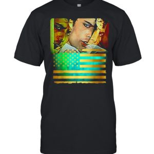 Triple Glaring Eyes on Golden Flag Patriotic Shirt