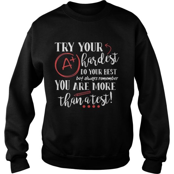 Try Your Hardest Do Your Best Gift Shirt