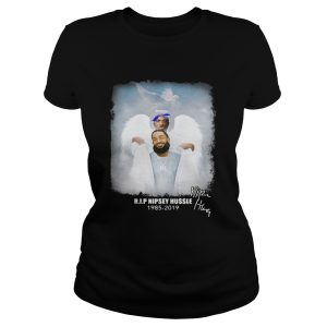 Tupac Shakur welcoming Nipsey Hussle into Heaven RIP 1985 2019 shirt 1