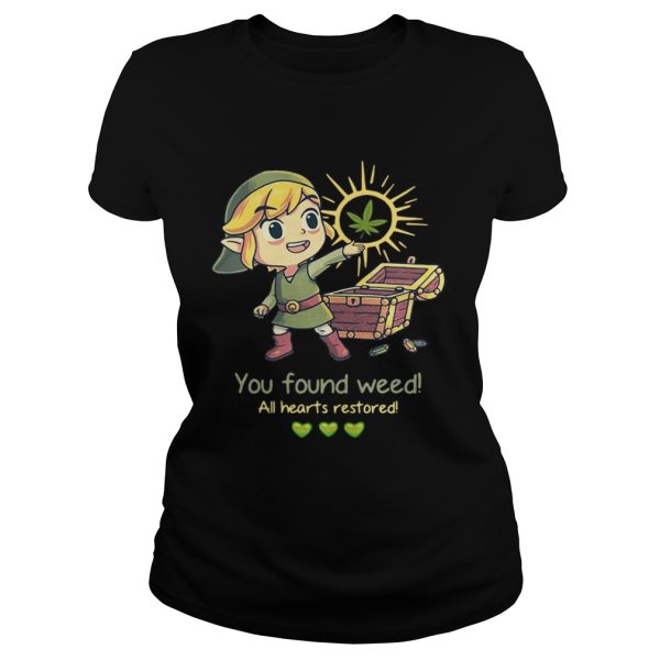 Twilight Princess You found weed all hearts restored shirt