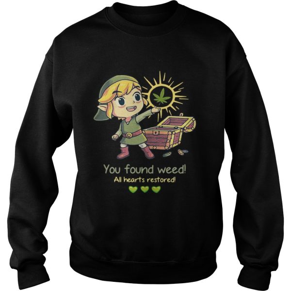 Twilight Princess You found weed all hearts restored shirt