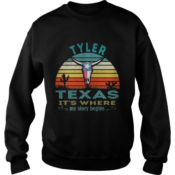 Tyler Texas its where my story begins sunset shirt