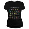 Types of dinosaurs Diplodocus Allosaurus Parasaurolophus Ankylosaurus shirt