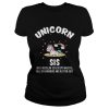 Unicorn Sis Sister Magical Full Of Rainbows Glitter T-Shirt