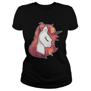 Unicorn Spirit Animal Sunrise Over The Trees Art Shirt 1