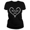 Valentine reel girls fish heart shirt