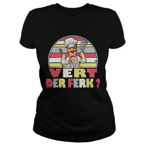 Vert Der Ferk Chef Knife retro sunset shirt 2
