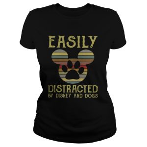 Vintage Easily distracted by Disney and dogs shirt 1 Vintage Easily distracted by Disney and dogs shirt 2