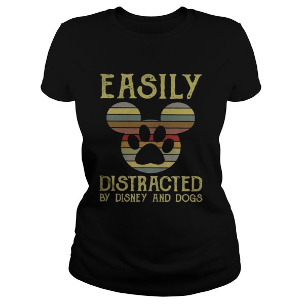 Vintage Easily distracted by Disney and dogs shirt