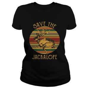 Vintage Save The Jackalope Funny Rabbit With Horn T shirt 1
