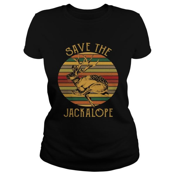 Vintage Save The Jackalope Funny Rabbit With Horn T-shirt