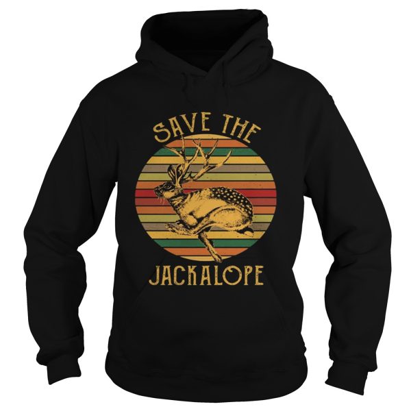 Vintage Save The Jackalope Funny Rabbit With Horn T-shirt