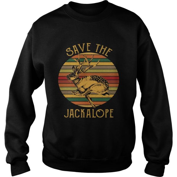 Vintage Save The Jackalope Funny Rabbit With Horn T-shirt