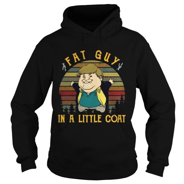 Vintage fat guy in a little coat tommy boy sunset shirt