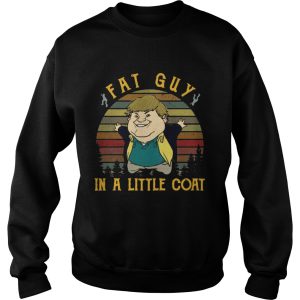 Vintage fat guy in a little coat tommy boy sunset shirt 3