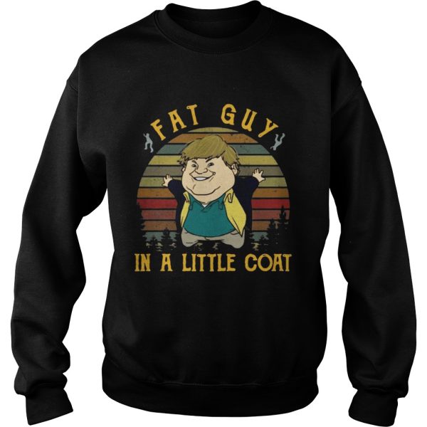 Vintage fat guy in a little coat tommy boy sunset shirt