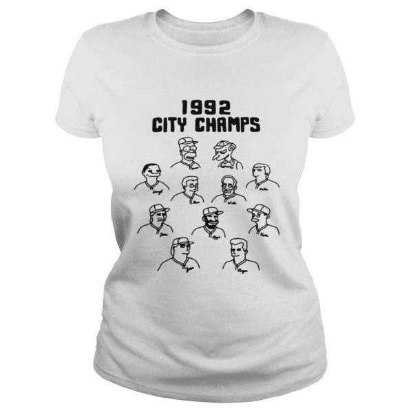 Vintage the Simpsons 1992 city champs shirt