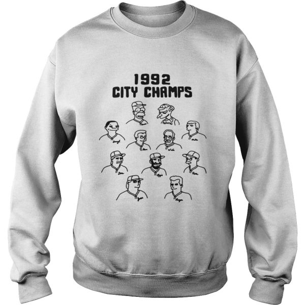 Vintage the Simpsons 1992 city champs shirt