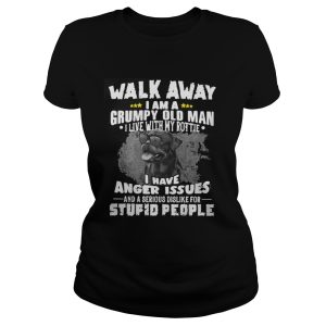 Walk away I am a grumpy old man I live with my Rottie shirt 2
