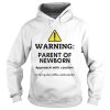 Warning Parent of newborn approacch with caution shirt