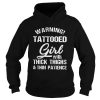 Warning tattooed girl with thick thighs and thin patience shirt