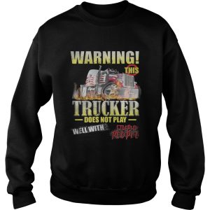 WarningThis Trucker Does Not Play Well With Stupid People Shirt 3