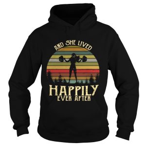 Weightlifting and she lived happily ever after retro shirt 2