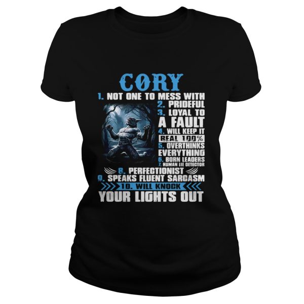 Werewolf Cory 1 Not one to mess with 2 Prideful 3 Loyal to a fault shirt