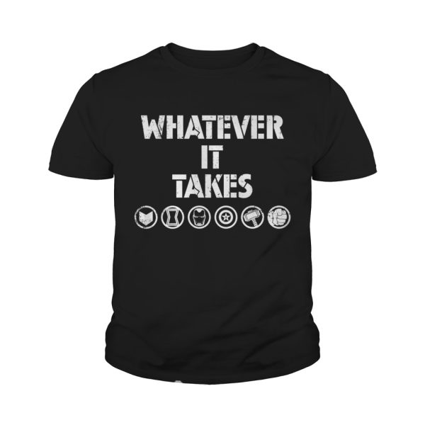 What ever it takes Marvel symbols tshirts