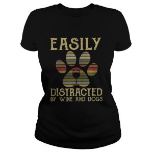 Wine Easily distracted by Disney and dogs mickey vintage shirt 2
