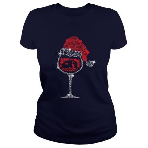 Wine Glass Red Santa Hat Camping Diamond Shirt 2