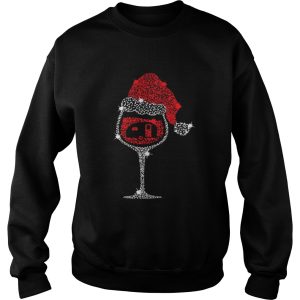 Wine Glass Red Santa Hat Camping Diamond Shirt 3