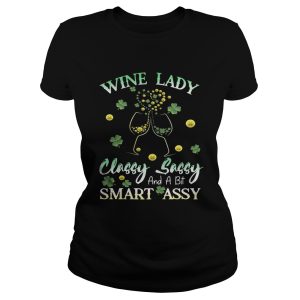 Wine lady classy sassy and a bit smart assy shirt 2