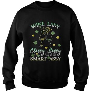 Wine lady classy sassy and a bit smart assy shirt 3