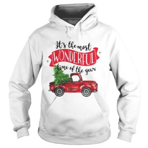 Wonderful time of the year Christmas tree red car believe shirt 1