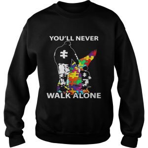 You'll never walk alone autism shirt 3