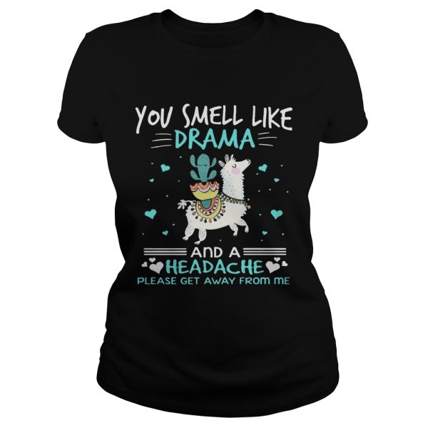 You smell like drama and a headache llama t-shirt